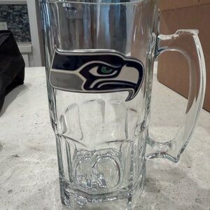 Seattle Seahawks Glass Beer Mug